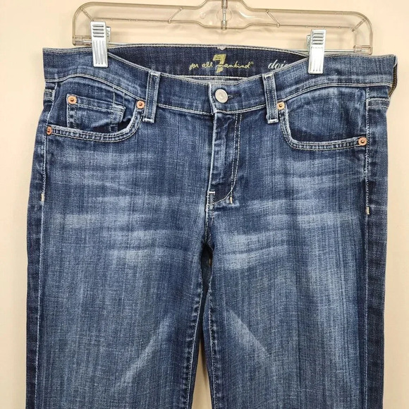 7 For All Mankind Jeans Size 30 Dojo Denim Women's Y2K Low Rise - Picture 2 of 13